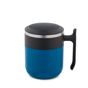 MALDINI. Mug de voyage avec paroi intérieure en acier inoxydable et finition mate, 400 mL 5