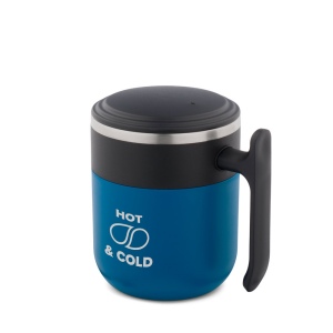 MALDINI. Mug de voyage avec paroi intérieure en acier inoxydable et finition mate, 400 mL 6