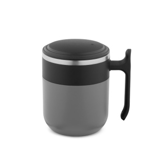 MALDINI. Mug de voyage avec paroi intérieure en acier inoxydable et finition mate, 400 mL 12