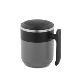 MALDINI. Mug de voyage avec paroi intérieure en acier inoxydable et finition mate, 400 mL 4