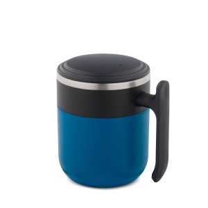 MALDINI. Mug de voyage avec paroi intérieure en acier inoxydable et finition mate, 400 mL 2