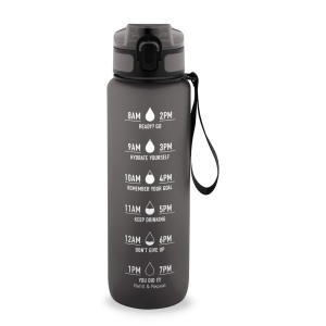 ERIKSSON. Bouteille en PET recyclé (100 % rPET), avec des phrases motivantes et des repères horaires pour vous encourager à boire de l’eau 8