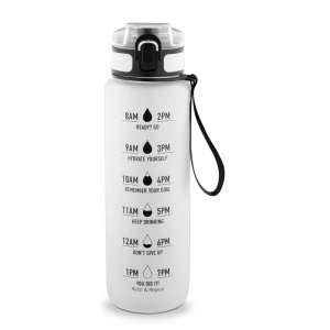 ERIKSSON. Bouteille en PET recyclé (100 % rPET), avec des phrases motivantes et des repères horaires pour vous encourager à boire de l’eau 17