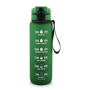ERIKSSON. Bouteille en PET recyclé (100 % rPET), avec des phrases motivantes et des repères horaires pour vous encourager à boire de l’eau 19