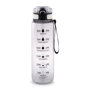 ERIKSSON. Bouteille en PET recyclé (100 % rPET), avec des phrases motivantes et des repères horaires pour vous encourager à boire de l’eau 21