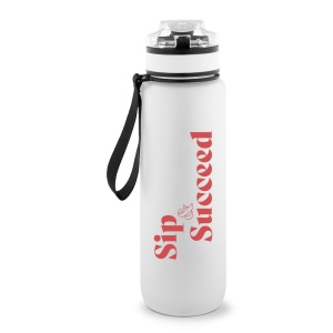 ERIKSSON. Bouteille en PET recyclé (100 % rPET), avec des phrases motivantes et des repères horaires pour vous encourager à boire de l’eau 9