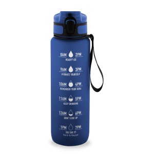 ERIKSSON. Bouteille en PET recyclé (100 % rPET), avec des phrases motivantes et des repères horaires pour vous encourager à boire de l’eau 12