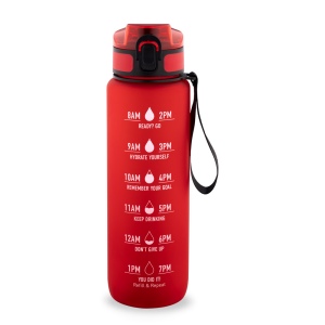 ERIKSSON. Bouteille en PET recyclé (100 % rPET), avec des phrases motivantes et des repères horaires pour vous encourager à boire de l’eau 14