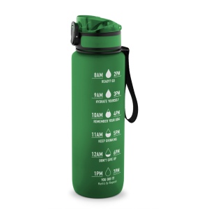 ERIKSSON. Bouteille en PET recyclé (100 % rPET), avec des phrases motivantes et des repères horaires pour vous encourager à boire de l’eau 6
