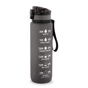 ERIKSSON. Bouteille en PET recyclé (100 % rPET), avec des phrases motivantes et des repères horaires pour vous encourager à boire de l’eau 2