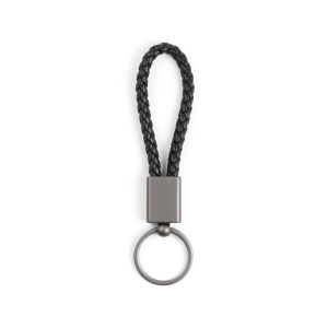 KETCHUM. Porte-clés rectangulaire en cordon tressé en polyester (dont 21 % recyclé) et polyuréthane (79 % recyclé) 3