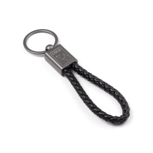 KETCHUM. Porte-clés rectangulaire en cordon tressé en polyester (dont 21 % recyclé) et polyuréthane (79 % recyclé) 4