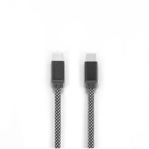 NADELLA. Câble USB-C vers USB-C avec gaine tressée en polyester (60 W) et système magnétique pour un enroulement facile 3