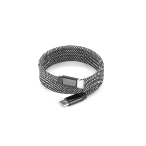 NADELLA. Câble USB-C vers USB-C avec gaine tressée en polyester (60 W) et système magnétique pour un enroulement facile 2