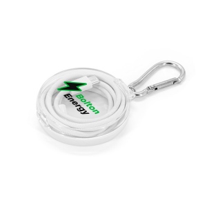 JEMISON. Câble USB-C vers USB-C avec gaine tressée (60 W), fabriqué en ABS, acier inoxydable, aluminium et polyester 5