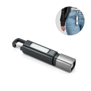 WIGGINS. Lampe de poche en ABS, avec une LED de 2 W (53 lumens) à l'avant et une ampoule COB (53 lumens) sur le dessus