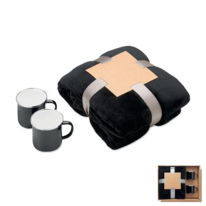 Ensemble couverture et 2 mugs - AGRADABLE