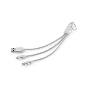 Lavoisier Câble 3-en-1 en rPVC. 10 W. Avec porte-clés 3