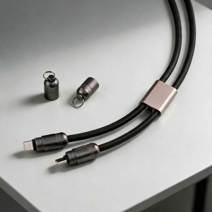 Marconi Câble Charge rapide 2-en-1 et dragonne. USB-C vers USB-C. 4
