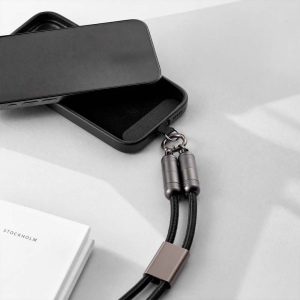 Marconi Câble Charge rapide 2-en-1 et dragonne. USB-C vers USB-C. 5