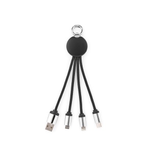 Câble Boyle 4-en-1 en rABS. 10W, porte-clés et logo rétroéclairé 5