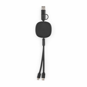 Bohr Câble 3-en-1 en rABS et Bambou. 1 m rétractable. 10 W 4
