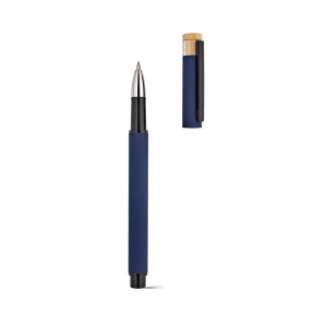 Stylo Thoreau en aluminium. Bleu, 0,6 km, encre gel Dokumental® 30