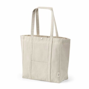 Sac de courses Damavand en coton 360 g/m². Fermeture à pression 6
