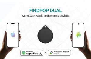Géolocaliseur en plastique recyclé RCS IPX5 Findpop Dual 9