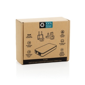 Chargeur plat 65W GAN avec connecteurs universels  Fluxo RCS 13