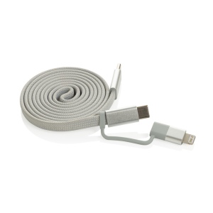 Câble magnétique 60W 2 en 1 Arc en PET RCS 16