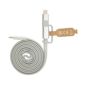 Câble magnétique 60W 2 en 1 Arc en PET RCS 18