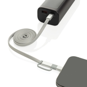 Câble magnétique 60W 2 en 1 Arc en PET RCS 20