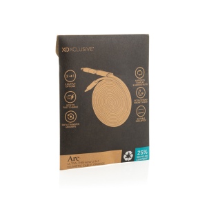 Câble magnétique 60W 2 en 1 Arc en PET RCS 33