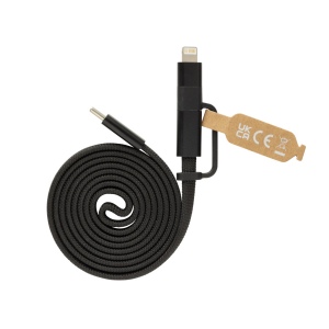 Câble magnétique 60W 2 en 1 Arc en PET RCS 8