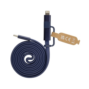 Câble magnétique 60W 2 en 1 Arc en PET RCS 38