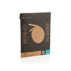 Câble magnétique 60W 2 en 1 Arc en PET RCS 43