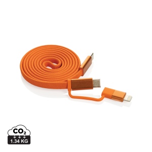 Câble magnétique 60W 2 en 1 Arc en PET RCS 4