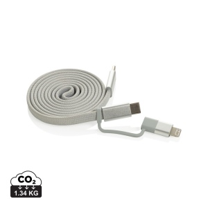 Câble magnétique 60W 2 en 1 Arc en PET RCS 3