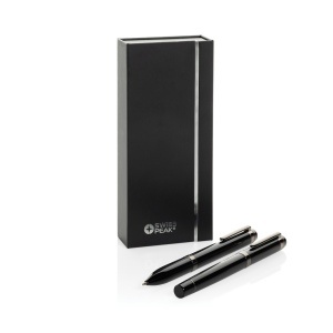 Coffret de stylos en acier recyclé Swiss Peak OSLO 10