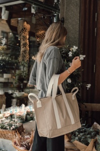 Sac de plage en toile recyclée 400g/m² BEAU AWARE™ 23