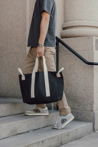 Sac de plage en toile recyclée 400g/m² BEAU AWARE™ 11