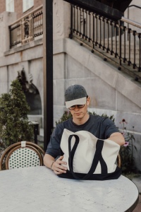 Sac cabas 350gsm en coton recyclé AWARE™ SHOP LOCAL 20