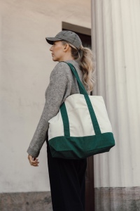 Sac cabas 350gsm en coton recyclé AWARE™ SHOP LOCAL 27