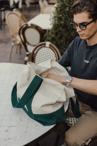 Sac cabas 350gsm en coton recyclé AWARE™ SHOP LOCAL 28