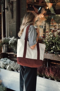Sac cabas 350gsm en coton recyclé AWARE™ SHOP LOCAL 33