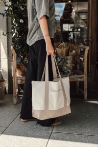 Sac cabas 350gsm en coton recyclé AWARE™ SHOP LOCAL 15