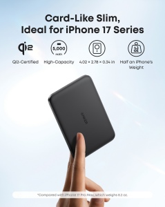 Powerbank 5000mAh 15W MagGo Qi 2.0 Anker Nano 9