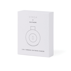 VINGA Baltimore RCS Chargeur de voyage sans fil 2-en-1 15W 45