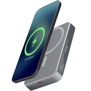 Batterie externe magnétique Avis 10 000 mAh en aluminium recyclé RCS 3